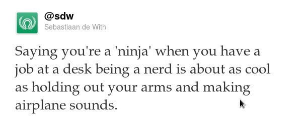 Not a ninja